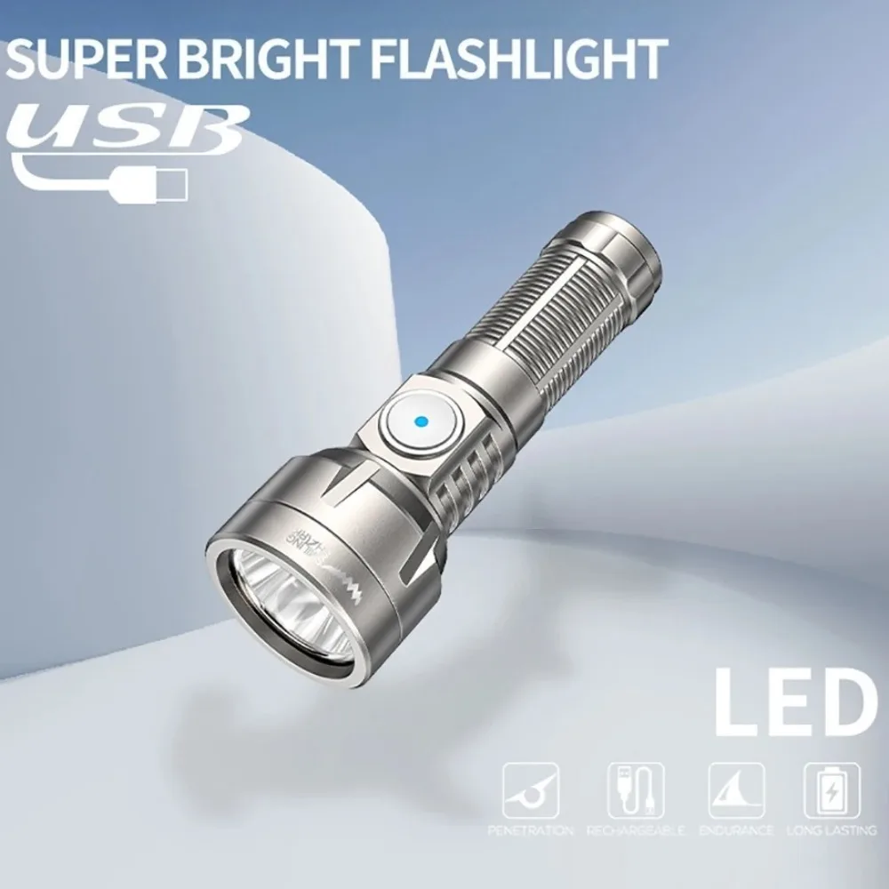 Mini Portable LED Flashlight Super Light Waterproof Long Lasting Torch for Outdoor Camping Night Exploration Outdoor Emergency