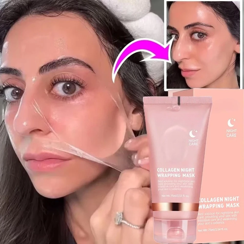

Collagen Peel Off Mask Deeply Hydrating Moisturizing Night Wrapping Mask Elasticity Firming Skin Rejuvenation Peel Facial Mask