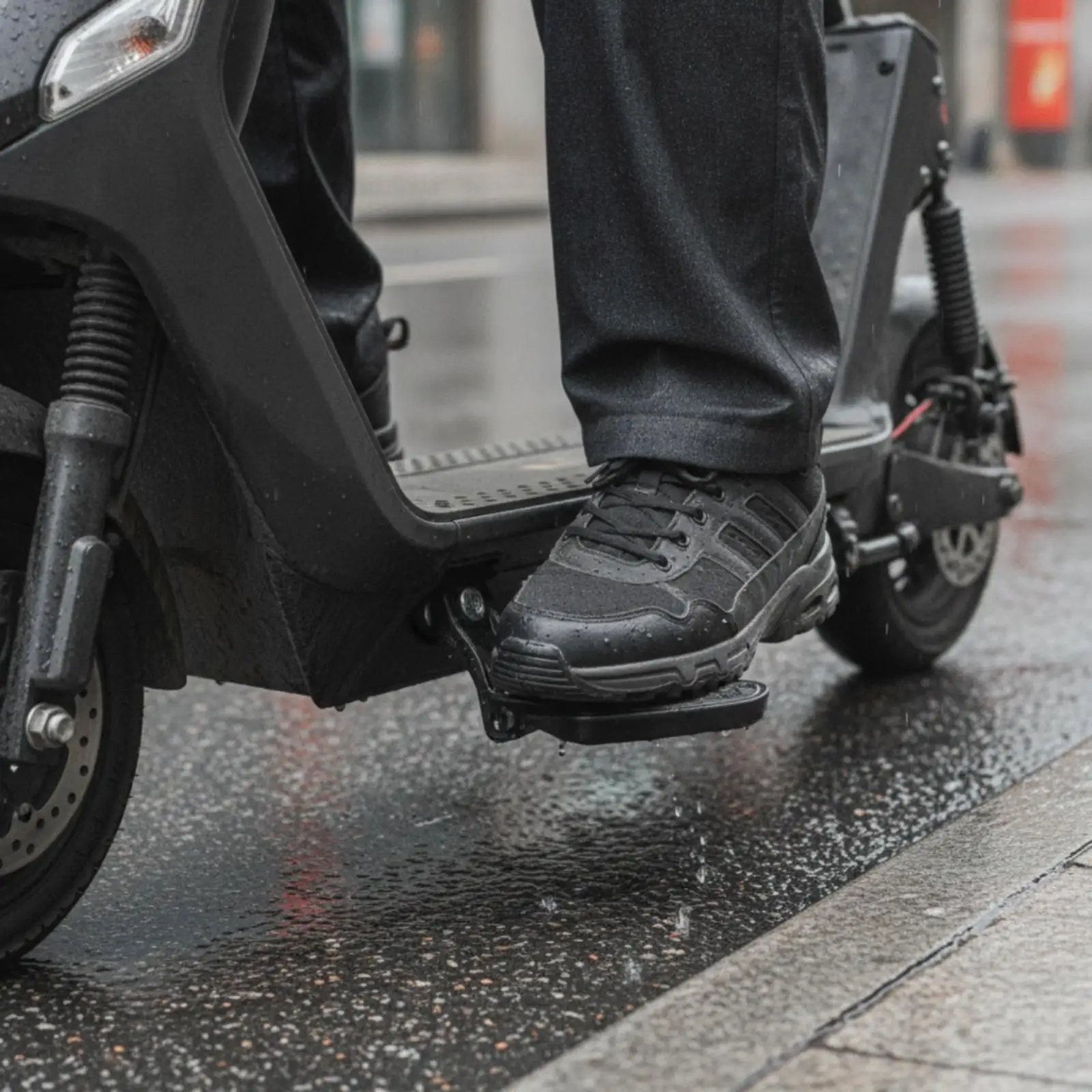 Durable Folding Electric Scooter Footrest with Hinged Bracket for Bicycle Handle Grip New National Standard Use