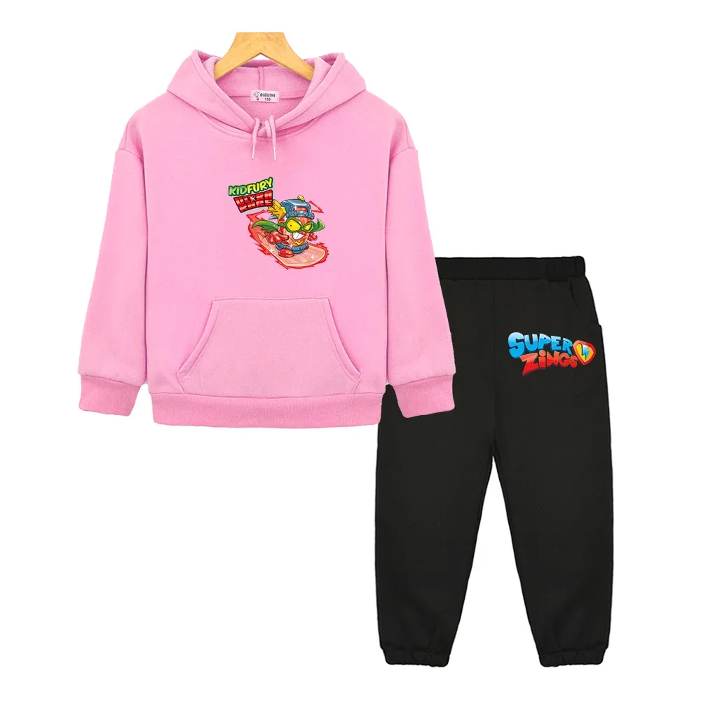 Super Zings Skate Hoodies Kids Clothes Girls Children Outwear Baby Boys Coat Cartoon Kawaii Sweatshirts Korean Style Streetwear