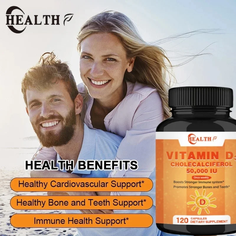 Vitamin D3 5000 Iu - Vitamin D Supplement Promotes Bone Formation, Cardiovascular Health, And Immune Support -120 Pills