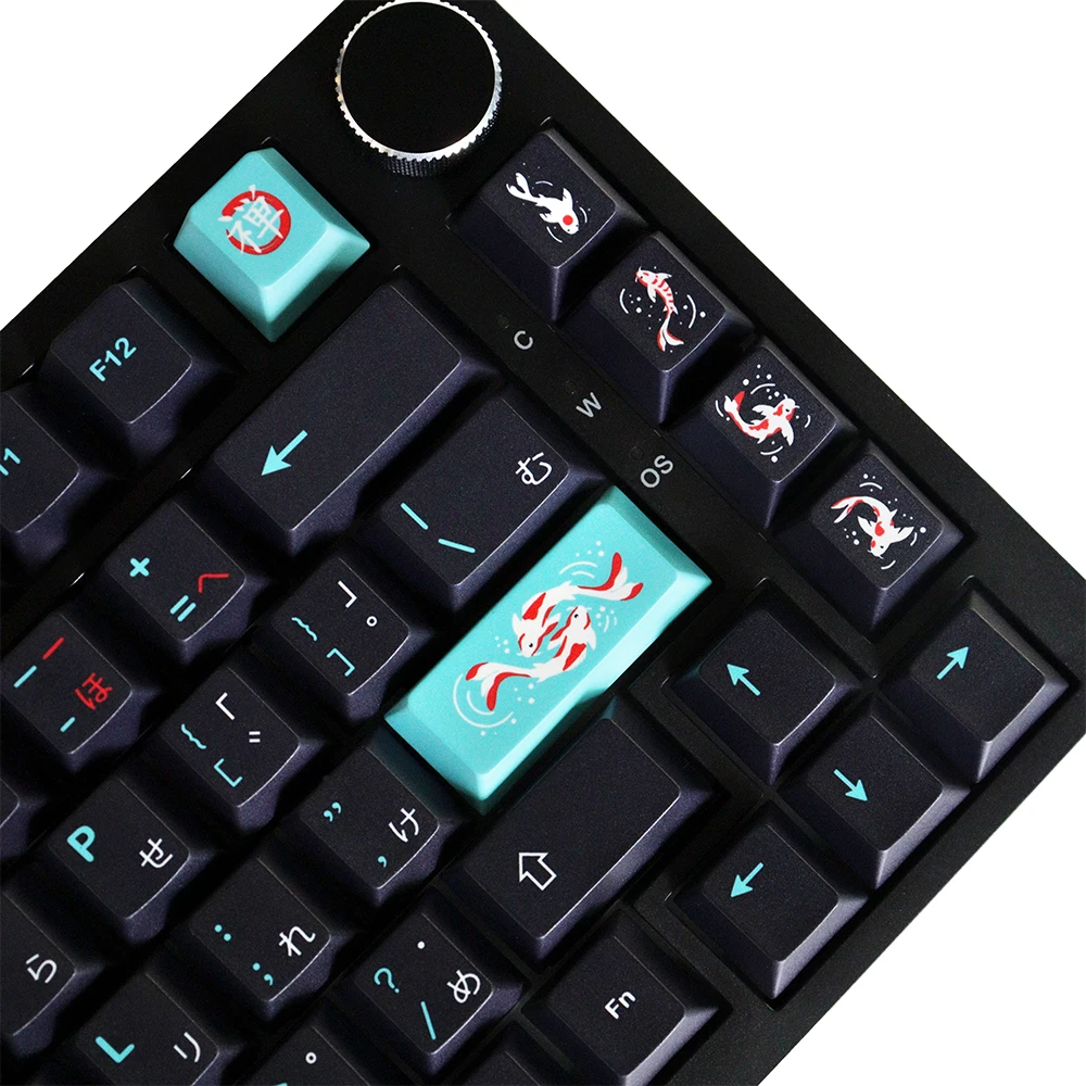 Zen Pond Keycaps PBT Material 130 Keys Five Side Dye-Sub Cherry