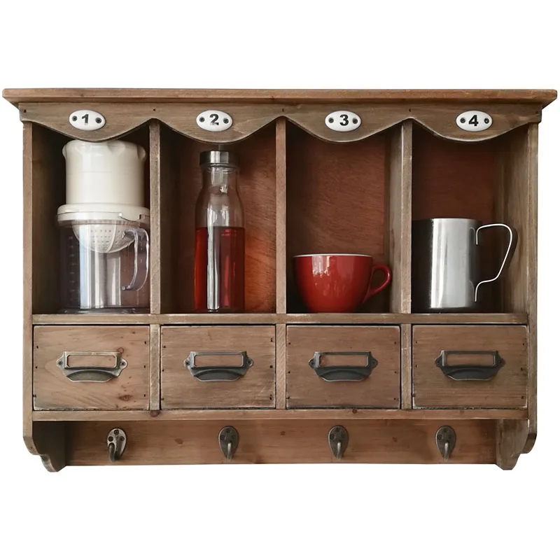 

Nordic ultra-thin side cabinet restaurant solid wood wall cabinet small wall cabinet wall baffle rack kitchen storage locker