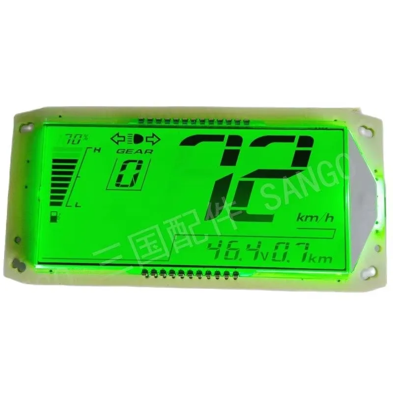 Electric vehicle LCD meter 48v-120v Voltmeter speedometer one line fault three files  for lead-acid battery