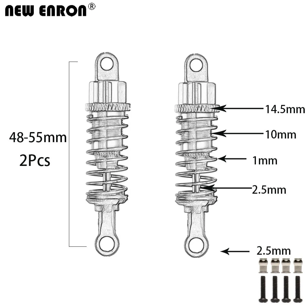 NEW ENRON 48-55mm Aluminum Alloy Oil Shock Absorber For RC Car 1/18 WLtoys K929 A949-55 A959 A969 A979