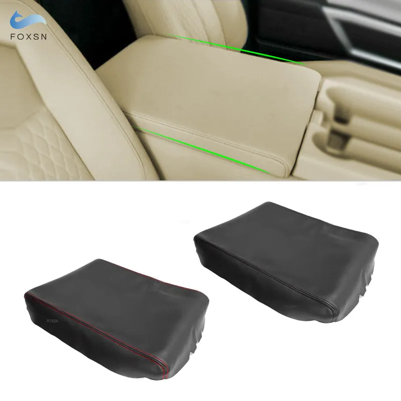 Car Accessories For Nissan Titan 2004-2014 Microfiber Leather Center Console Lid Armrest Box Pad Cover Trim