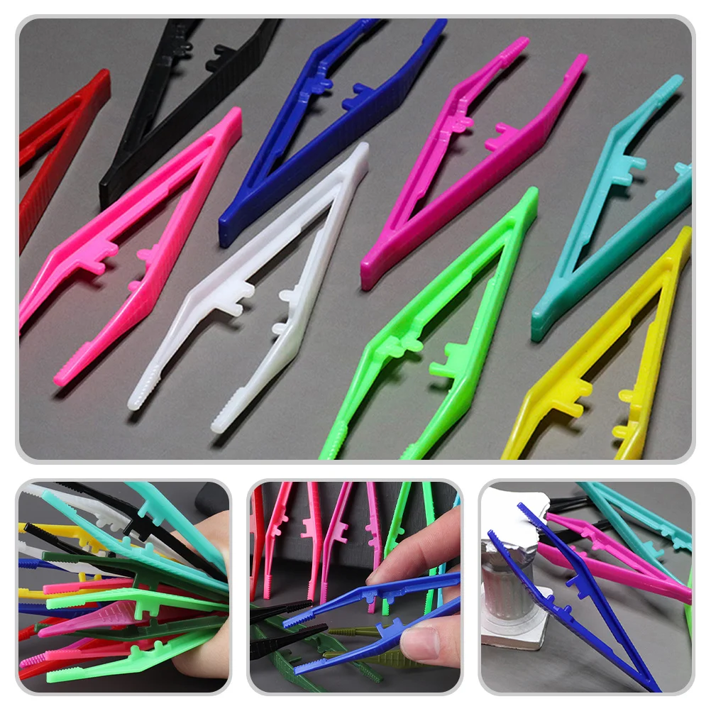 30 stuks wenkbrauwpincetten wegwerp plastic precisietip ergonomisch ontwerp kleine haarplukverzorgingsset voor vrouwen