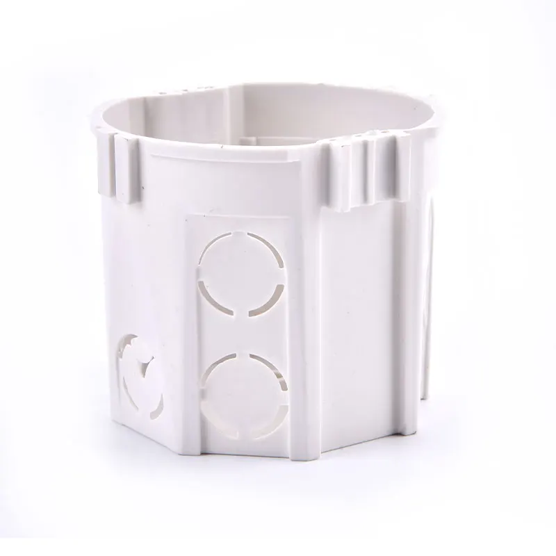 Wall Mounting White Box Internal Cassette For EU Standard Switch And Socket Round Base Wire Box