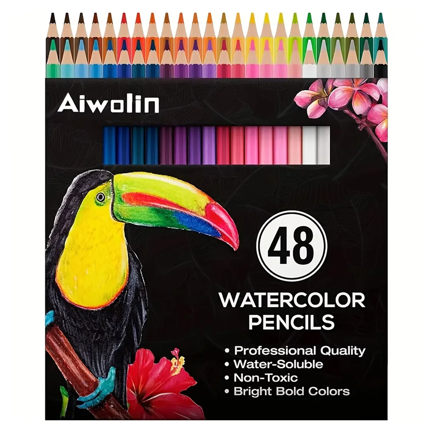 Aquarellstifte – Professionelles Set mit 48/50/72/120 – schöne Blending-Effekte mit nassem oder trockenem Material – ideal für Malbücher