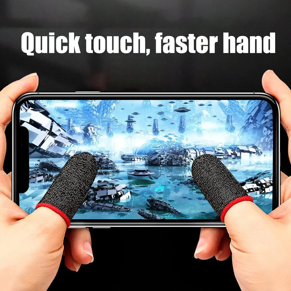 Mooroer Gaming Finger Sleeve Game Cover Sweatproof Gloves Breathable Fingertips For Mobile Games Touch Screen Finger Controller