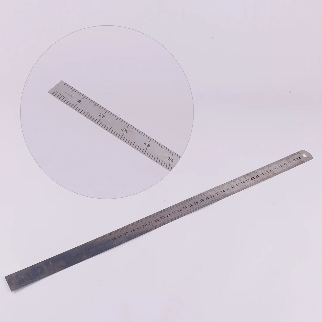 50cm Thin Stainless Steel Ruler Double-Sided Multi-Axis Center Plate Measuring Tool for Precision Crafting And Measurement