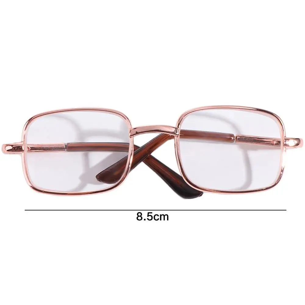 8.5CM 프레피 코튼 인형 안경 사각형 귀여운 아이돌 플러시 인형 안경 카와이 골든 20CM 인형 금테 안경