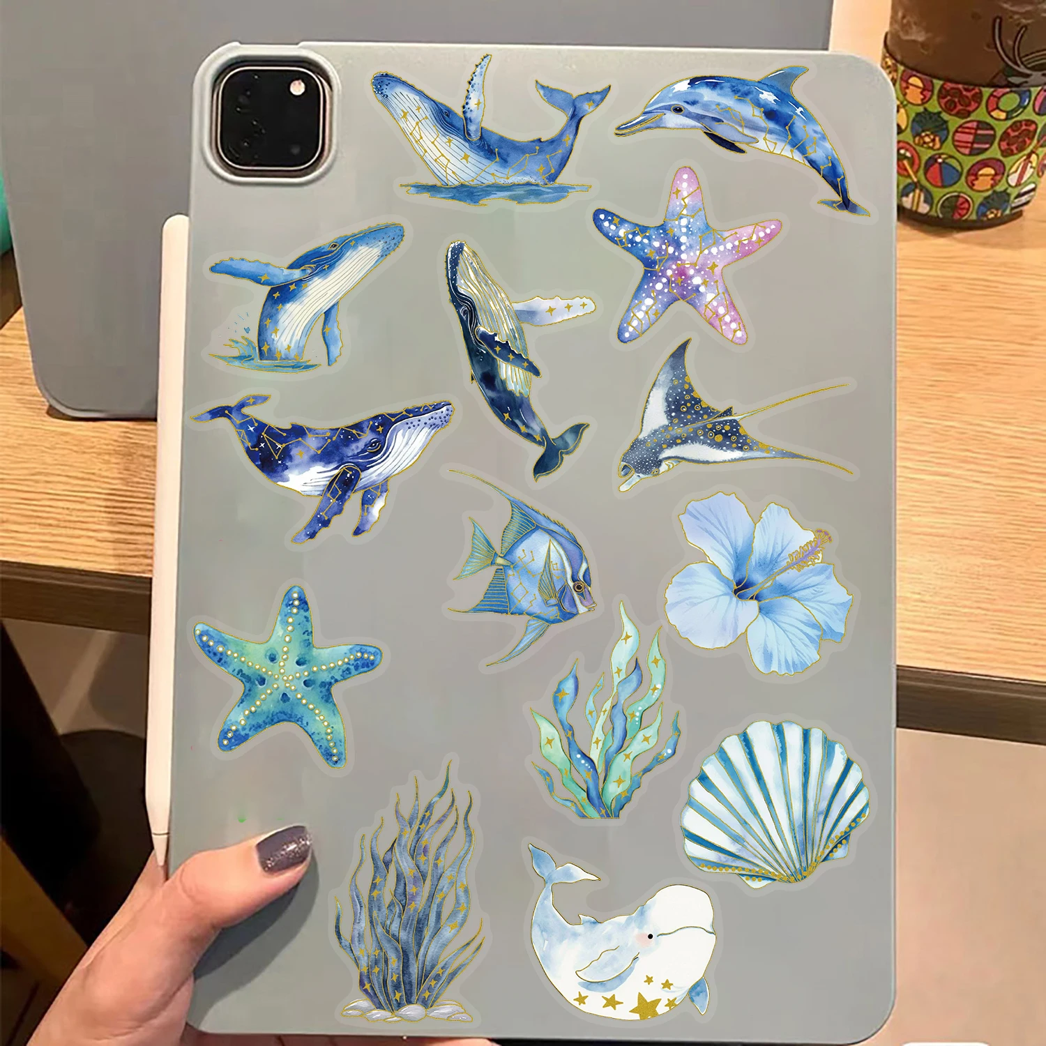 50/100 قطعة ملصقات الحياة البحرية الحنين الساخن ختم نمط نمط الجمالية دراجة الهاتف المحمول دراجة نارية الكتابة على الجدران ملصق