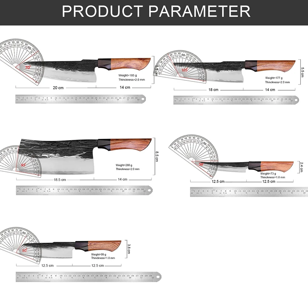 XITUO Knife Set,1-5PCS Japanese 3-Layer Composite High Carbon Steel Kitchen Knife,Ultra Sharp Professional Chef Cooking Knives