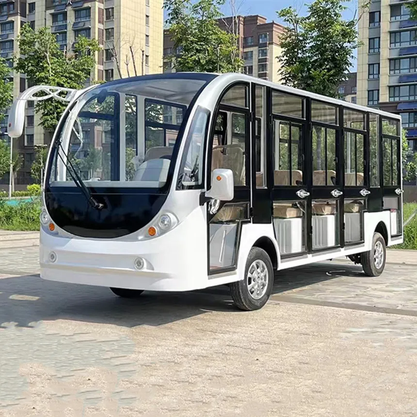 2024 New Convertible School Bus Electric Bus 14 Seats Electric Sightseeing Bus For Scenic Resort Amusement Park Shuttle