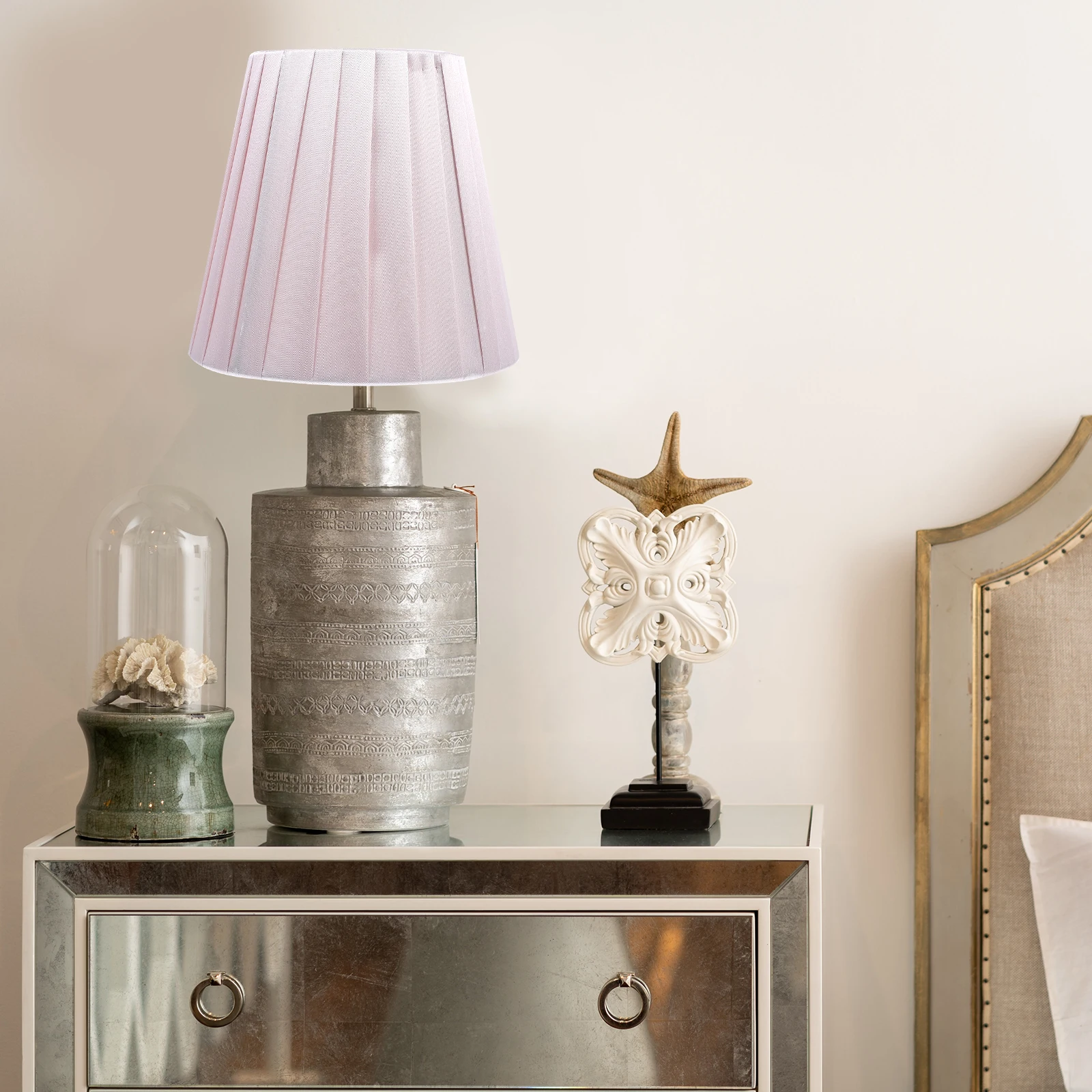 

Fabric Lampshade Nordic Style Dustproof Iron Home Bedroom Study Cloth Art Light Cover Modern Shape Multifunction Practical