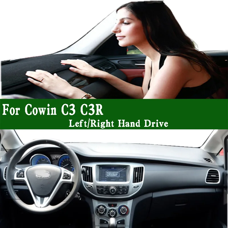 

For Cowin C3 C3R Chery E1 E2 Dashmat Dashboard Cover Instrument Panel Sunscreen Insulation Protective Anti-Dirt Pad Ornaments