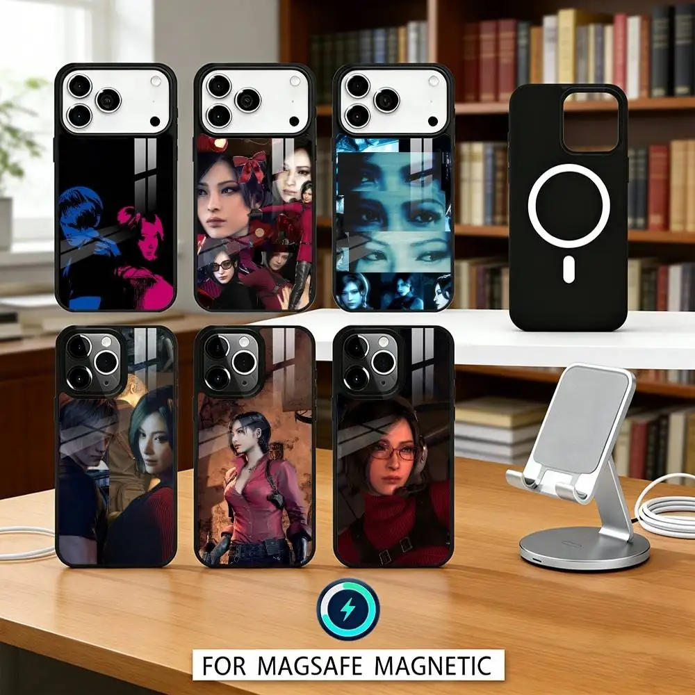 

Ada W-Wong R-Resident E-Evil Phone Case Magnetic For iPhone17 16 15 14 13 12 Pro Max For Magsafe Wireless Charging Cover
