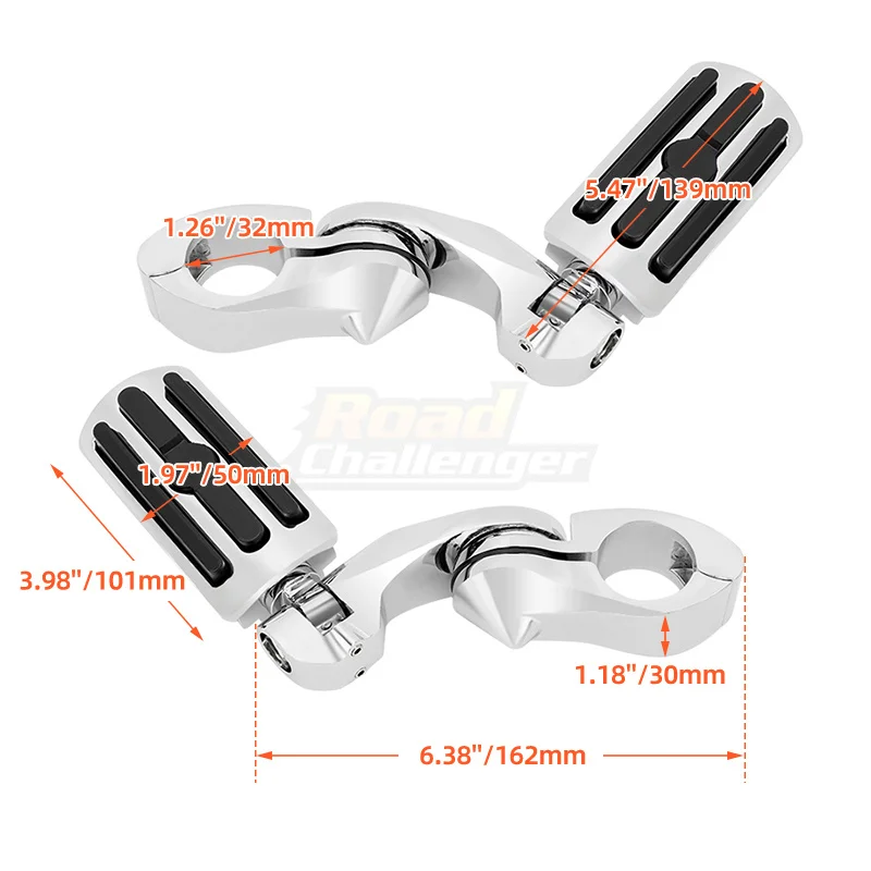 1/4 32MM Motorcycles Highway Crash Bar Foot Pegs Mount Moto Accesories Engine Guards Footrest For Harley Honda Touring Sportster