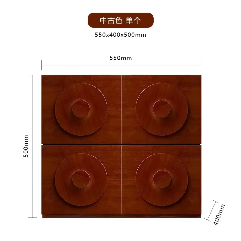 خزانة باب بطاقات من الخشب الصلب القديم، خزانة جانبية بسيطة، خزانة تخزين منزلية بجانب السرير من الخشب الصلب