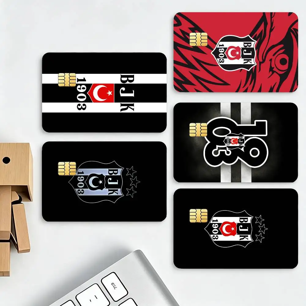 B-Besiktas B-BJK Logo HD Waterproof Credit Card Stickers Silicone Decals For Chip Game Cards Gift