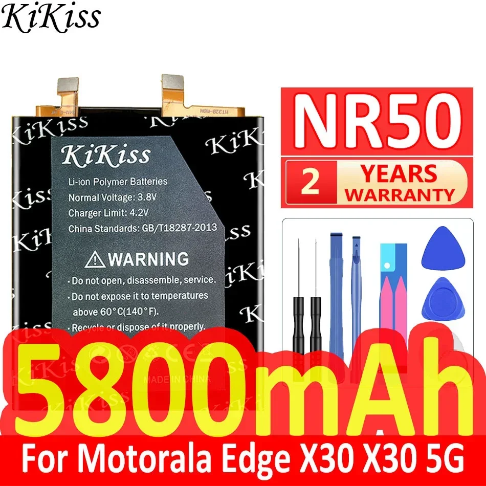 

Аккумулятор KiKiss 5800 мАч NR50 для Motorala Moto Edge 30 Ultra X30 5G 2021 XT2201-2 Edge30 Ultra 30 Ultra подходит