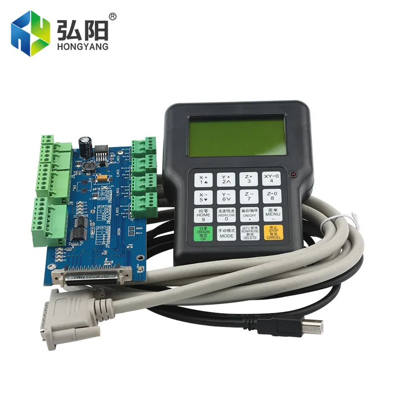 3 Axis CNC Milling Machine Engraving Controller HKNC 0501HDDC Plastic Power Continuous Work