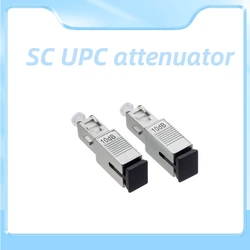 Acoplador macho-hembra de fibra óptica SC/UPC, adaptador de acoplador de fibra monomodo, atenuador de brida