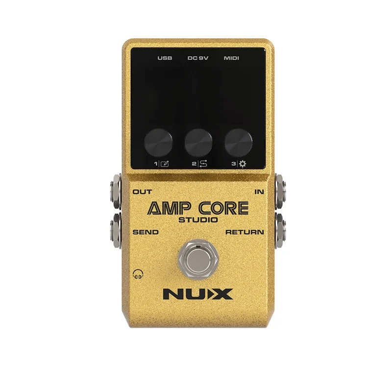 Modelador de Amplificador de Guitarra NUX Amp Core Studio - 26 Modelos de Amplificador + Carregamento IR + Interface de Áudio USB