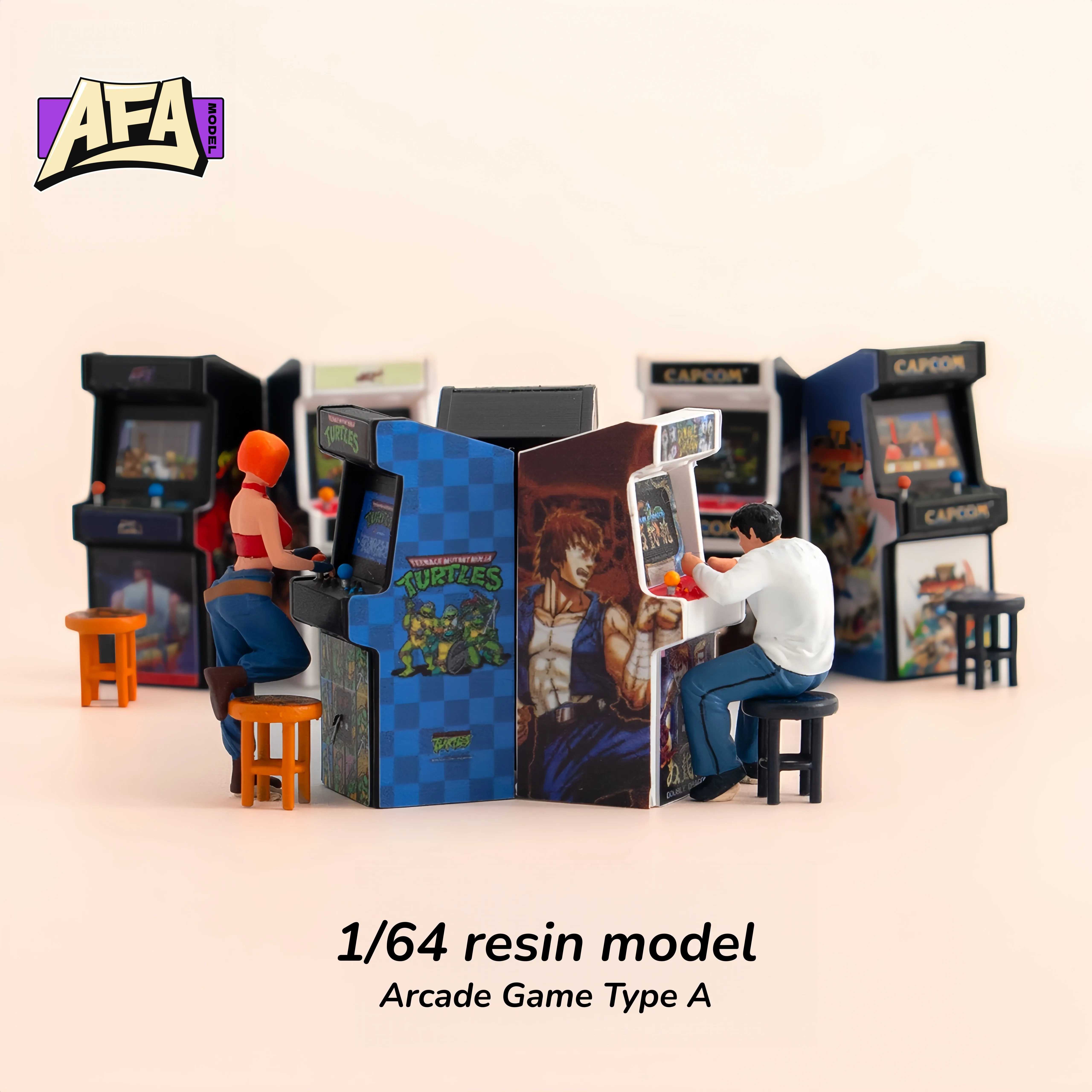

Resin Diorama 1:64 Miniature Figures Miniature Arcade Racing Game Model Props Creative Photography Display Collection Decoration