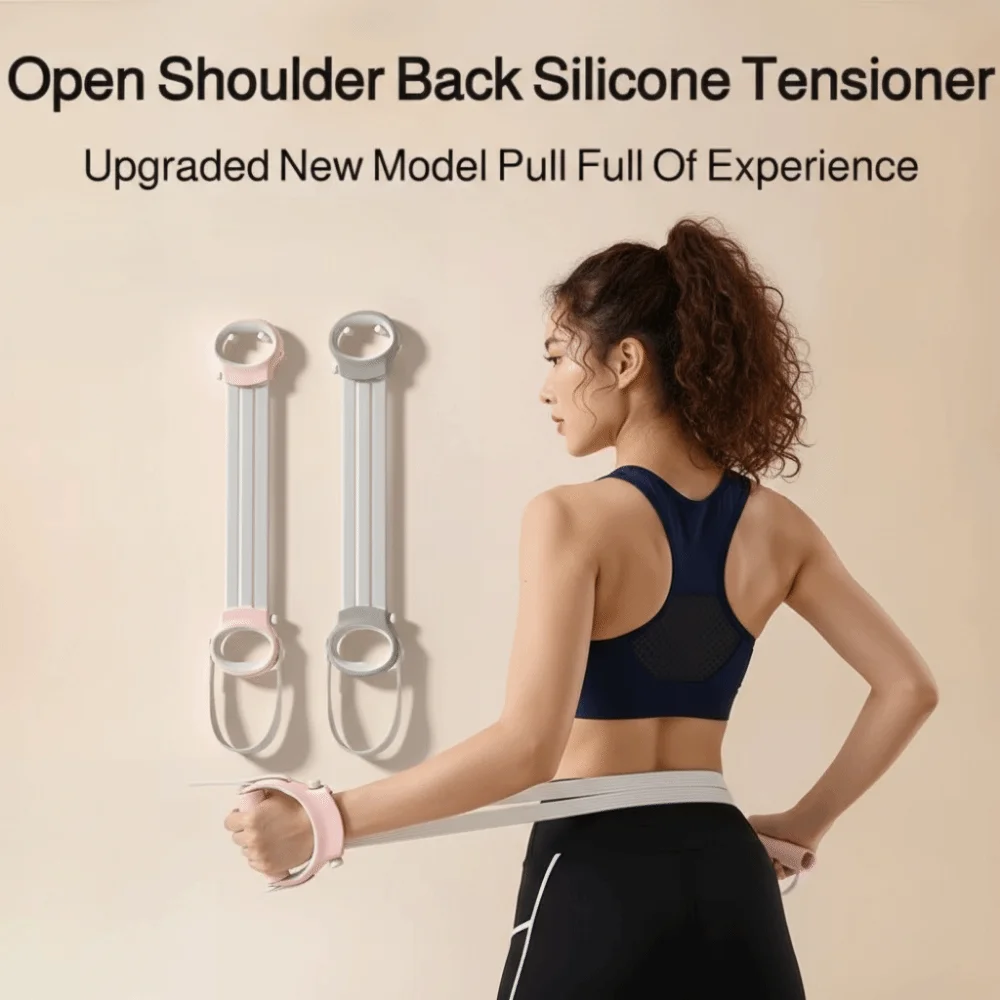 8-Shaped Design Yoga Elastic Band Adjustable Elastic Back Shoulder Shaping Elastic Pull Trainer Muscle Stretching Chest Expander