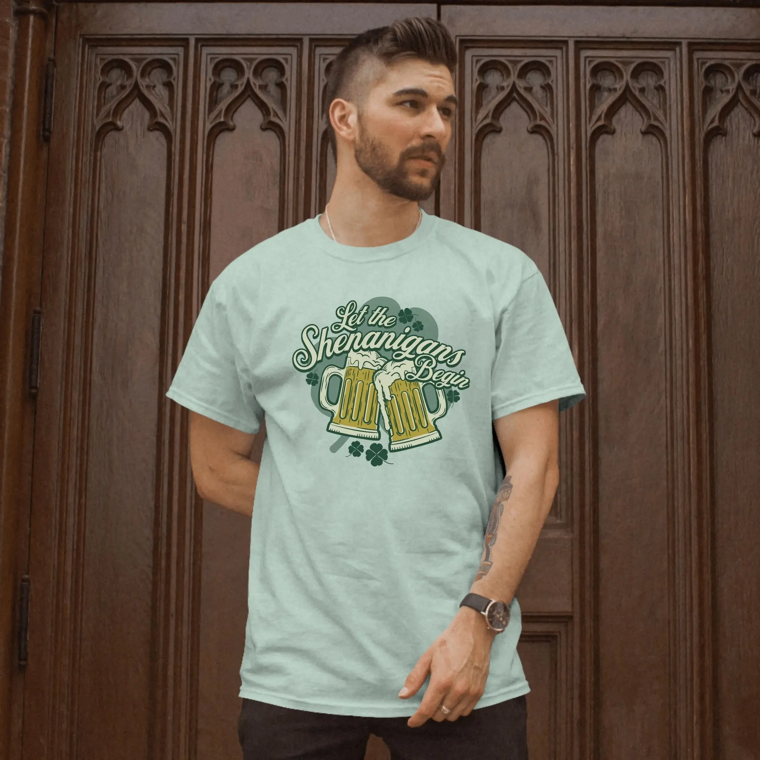 St Pat'S Shenanigans Festive T Shirt For Irish Luck Vibes Only Let The Begin
