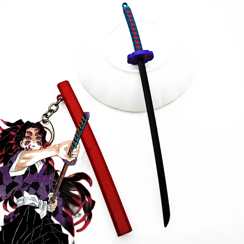 6,7 Zoll Metall-Dämonentöter-Katana Anime Kimetsu No Yaiba Tanjirou Ninja-Messer Echtes Japanisches Katana Mini-Samurai-Säbel Spielzeug Geschenk
