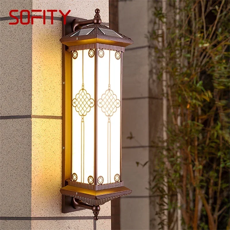 

SOFITY Contemporary Solar Outdoor Wall Lamps Simplicity Waterproof Creative Balcony Hallway Courtyard Villa Gate Hotel