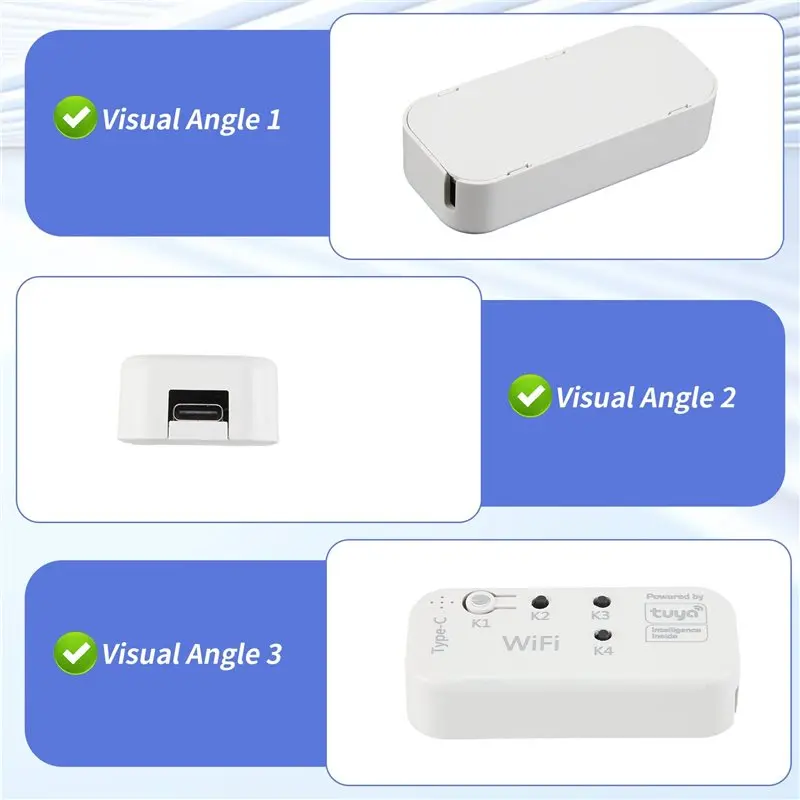 ABZZ-Tuya 433Mhz RF Duplicator Garage Door Remote Control Duplicator For Electric Door Rolling Door Curtain Awning Sunshade