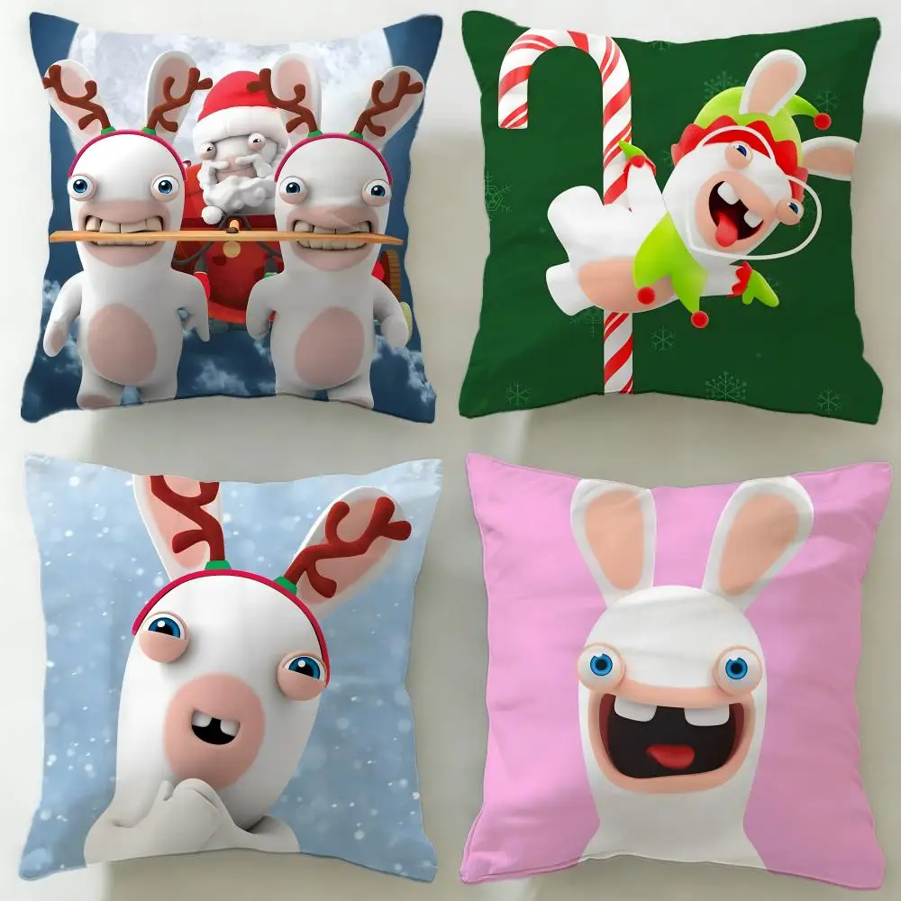 Beliebtes Spiel Rabbids Kissenbezug, weicher und leicht zu waschender Kissenbezug – vielseitig einsetzbar für Couch, Bett, Reisen und Büro