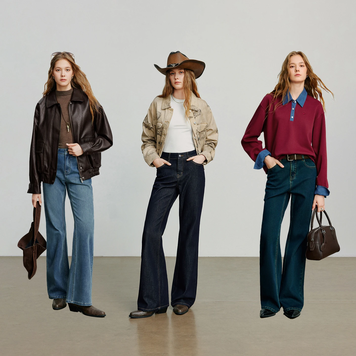 TOYOUTH جينز نسائي لخريف 2025 سروال جديد غير متماثل بقصة ضيقة للتخسيس قابل للتمدد #5