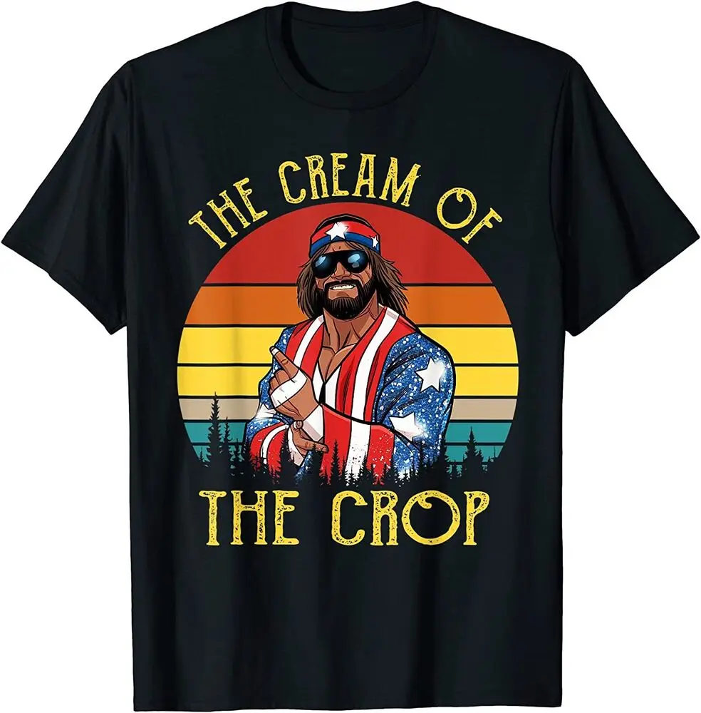 NEW LIMITED Macho-The Cream of The Crop, Wrestling Funny Retro Vintage T-ShirtAnime Costume Cotton Short SleeveAnime Graphic T-s