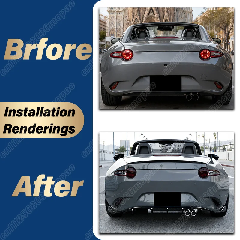 For Mazda MX-5 Miata ND 2016 2017 2018 2019 2020 2021 2022 2023 2024 2025 Automobile Rear Bumper Diffuser Body Modification Kit