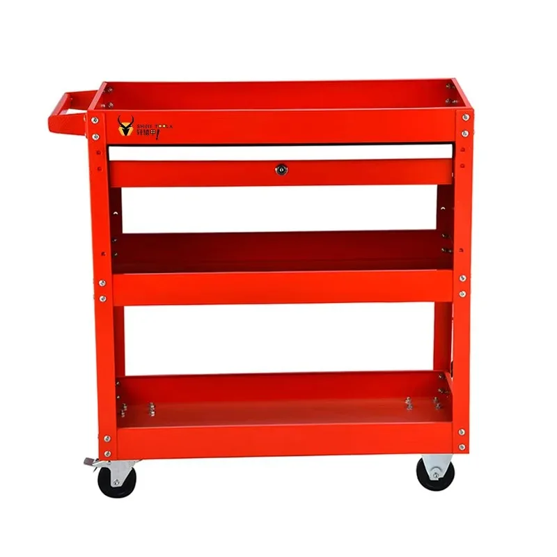 Трехслойный передвижной шкаф для ремонта автомобильного оборудования, тип ящика, автомобильная полка, перегородка, комбинированная тележка для обслуживания
