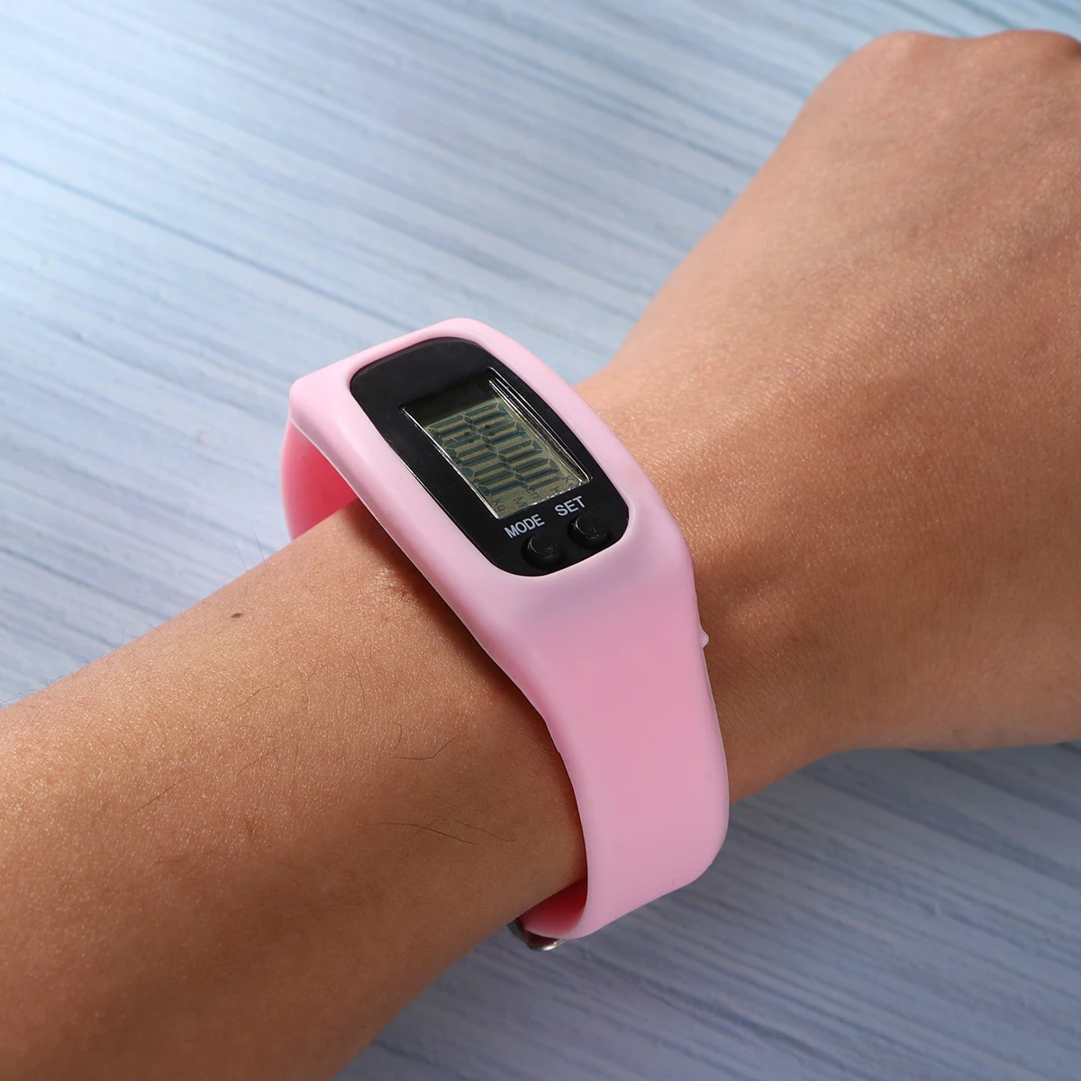 

Smart Pedometer Watch Silicone Sports Band Running Walking Counter Detachable Eco-Friendly Fitness For Hiking Camping