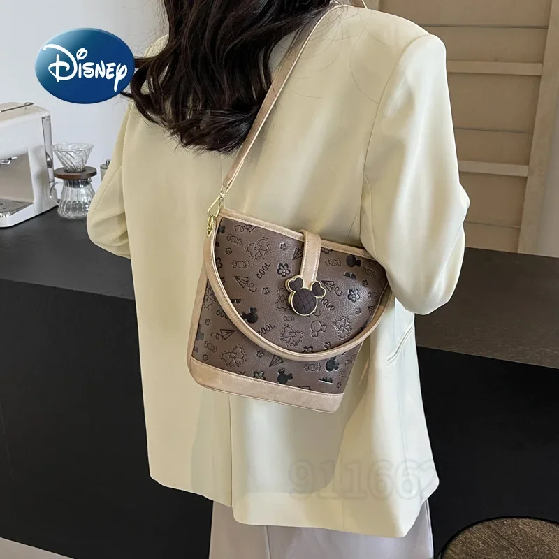 Disney Mickey New Women's Shoulder Messenger Bag Cartoon Cute Women's Shoulder Bag Fashion Trend Women's Bag High Quality