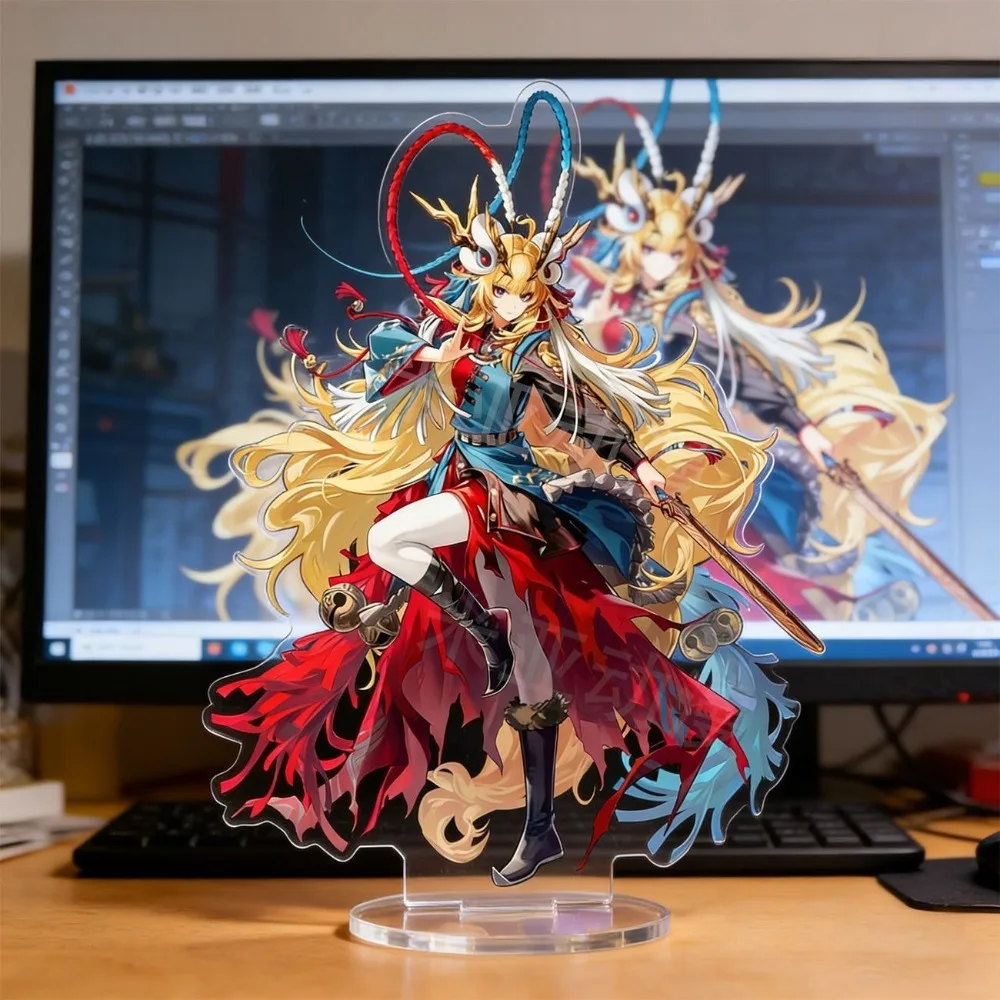 Anime Arknights Acrylic Plaque Leizi The Thunderbringer Yu Nian Action Figure Standing Signboard Desktop Ornament Keychain Gifts