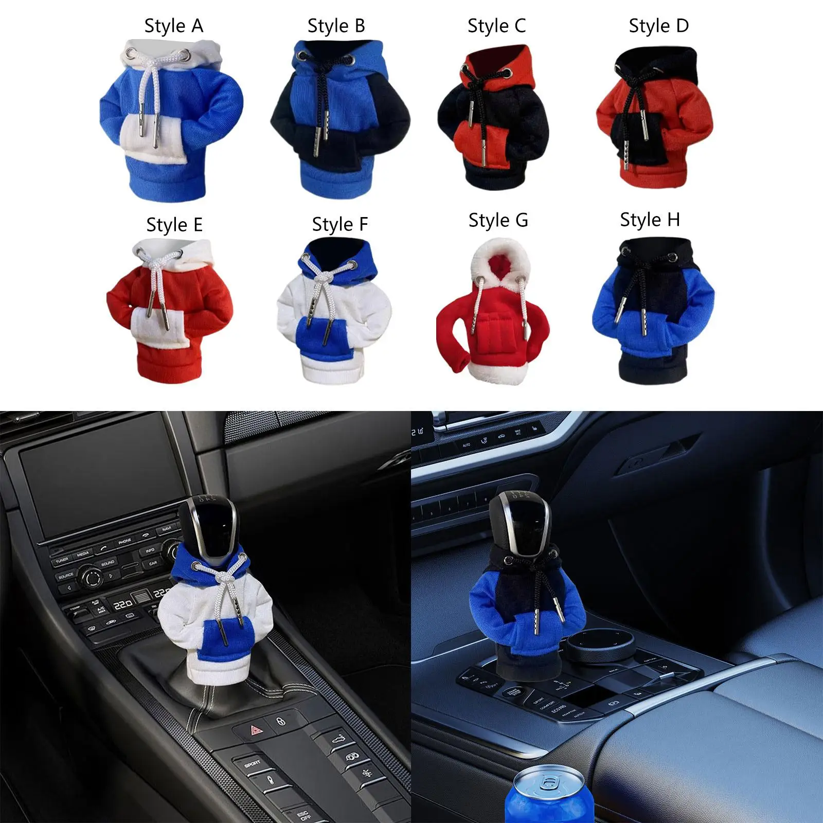 

Универсальный чехол для ручки рычага переключения передач, милый дизайн толстовки с капюшоном, мягкие внутренние аксессуары для защиты приборной панели автомобиля