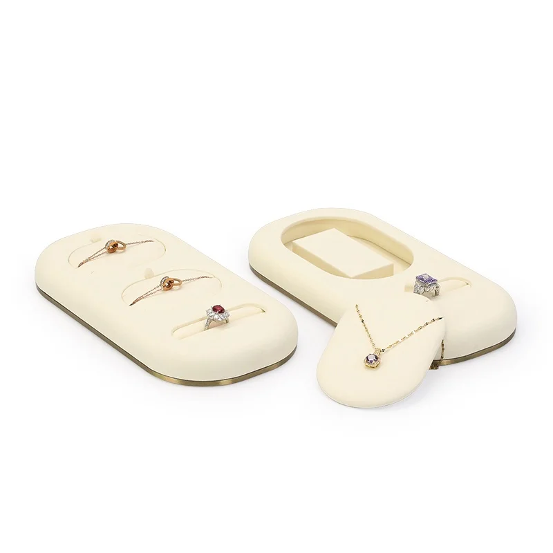 

New Off-white Jewelry Display Plate Jewelry Tray Necklace Ring Stud Bracelet and Handchain Display Plate