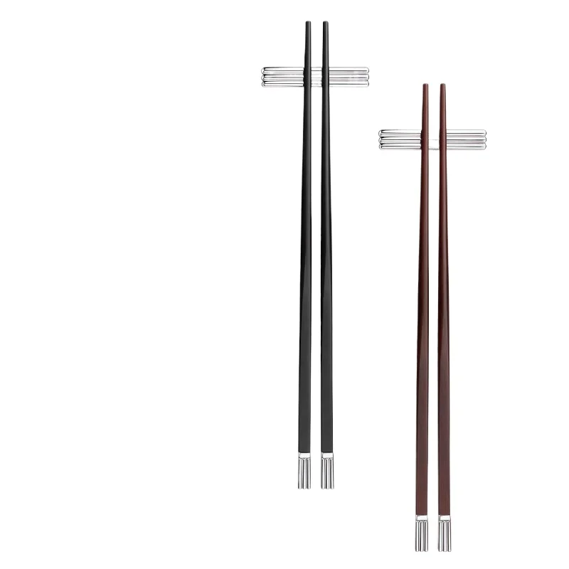 Light luxury high-end ebony pointed heads, wooden chopsticks home gift box, tableware, wedding house gift