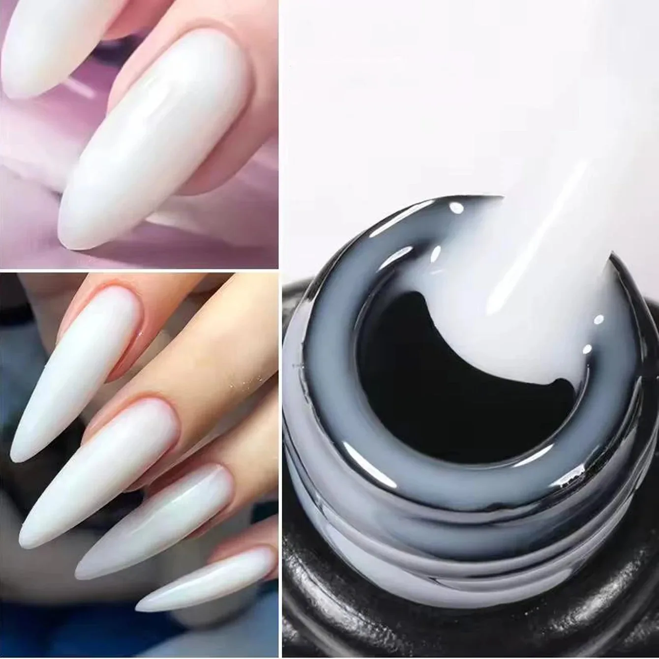 WS-esmalte de uñas de Gel de extensión rápida, color blanco lechoso, construido desnudo, extensión acrílica semipermanente dura, barniz artístico para uñas, 10ML