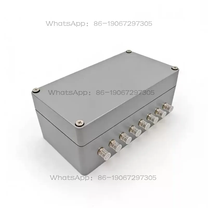 Junction Box, Length 220, Width 120, Height 90mm Metal Shell 8 Channels 8 Switches, Multi-channel BNC Interface