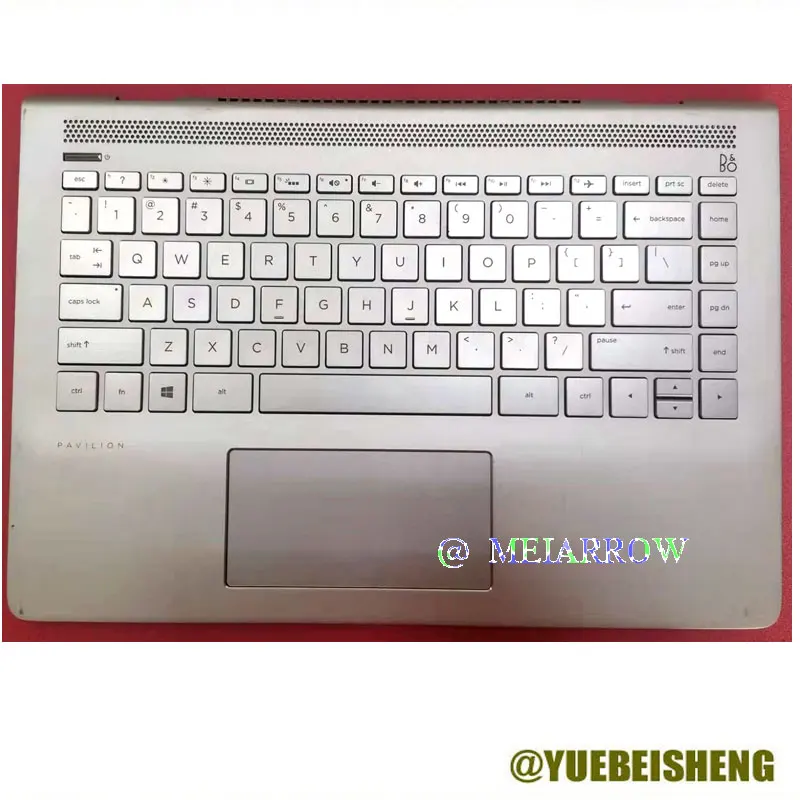 

Новинка 95%, для HP Pavilion 14-BF Pavilion14-BF tpn-c131 Palmrest, верхняя крышка клавиатуры США Touc hp ad