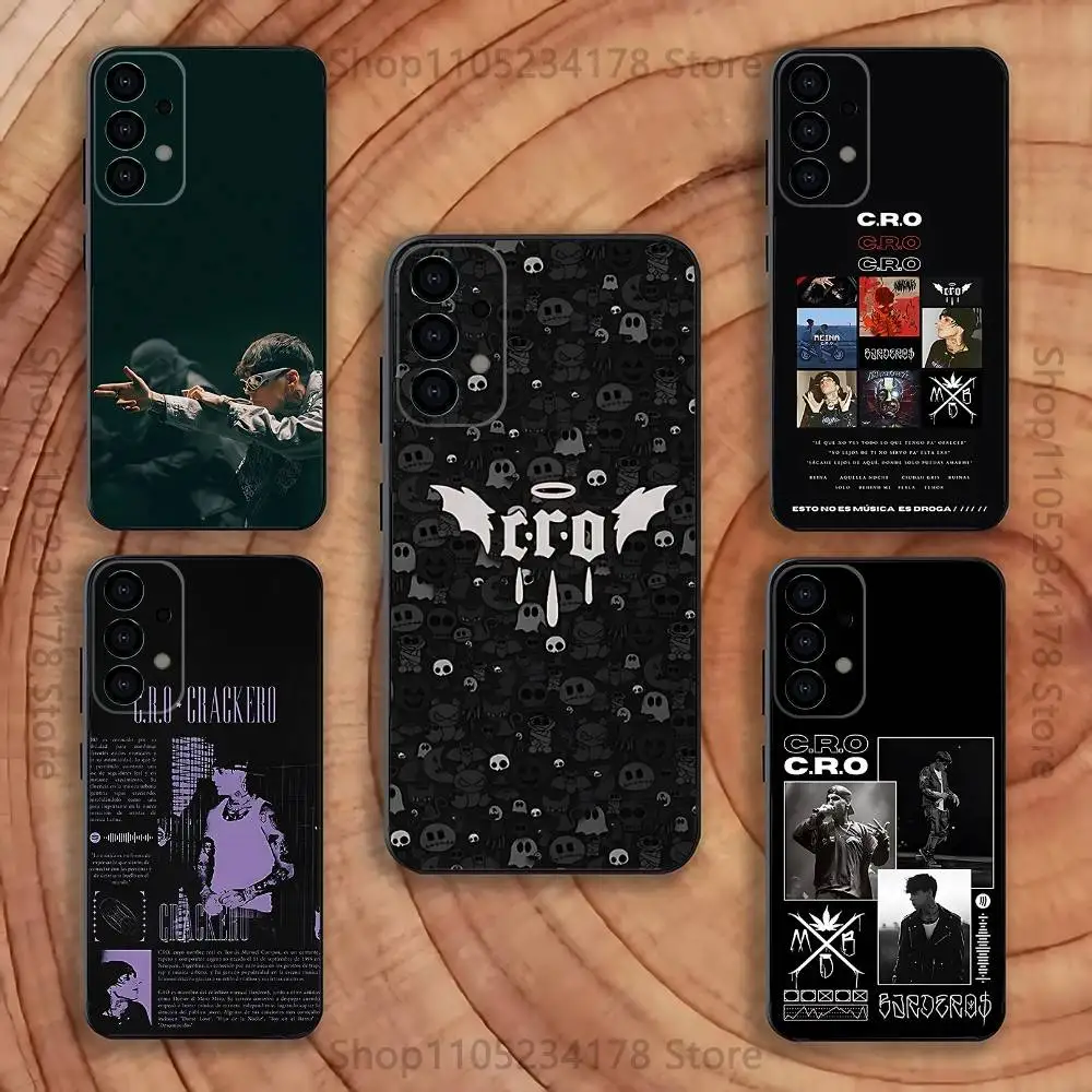 

Phone Case For Samsung S25,S24,S21,S22,S23,S30,Ultra,S20,Plus,Fe,Lite,5G Rapper C.R.O Crocraxker Black Cover